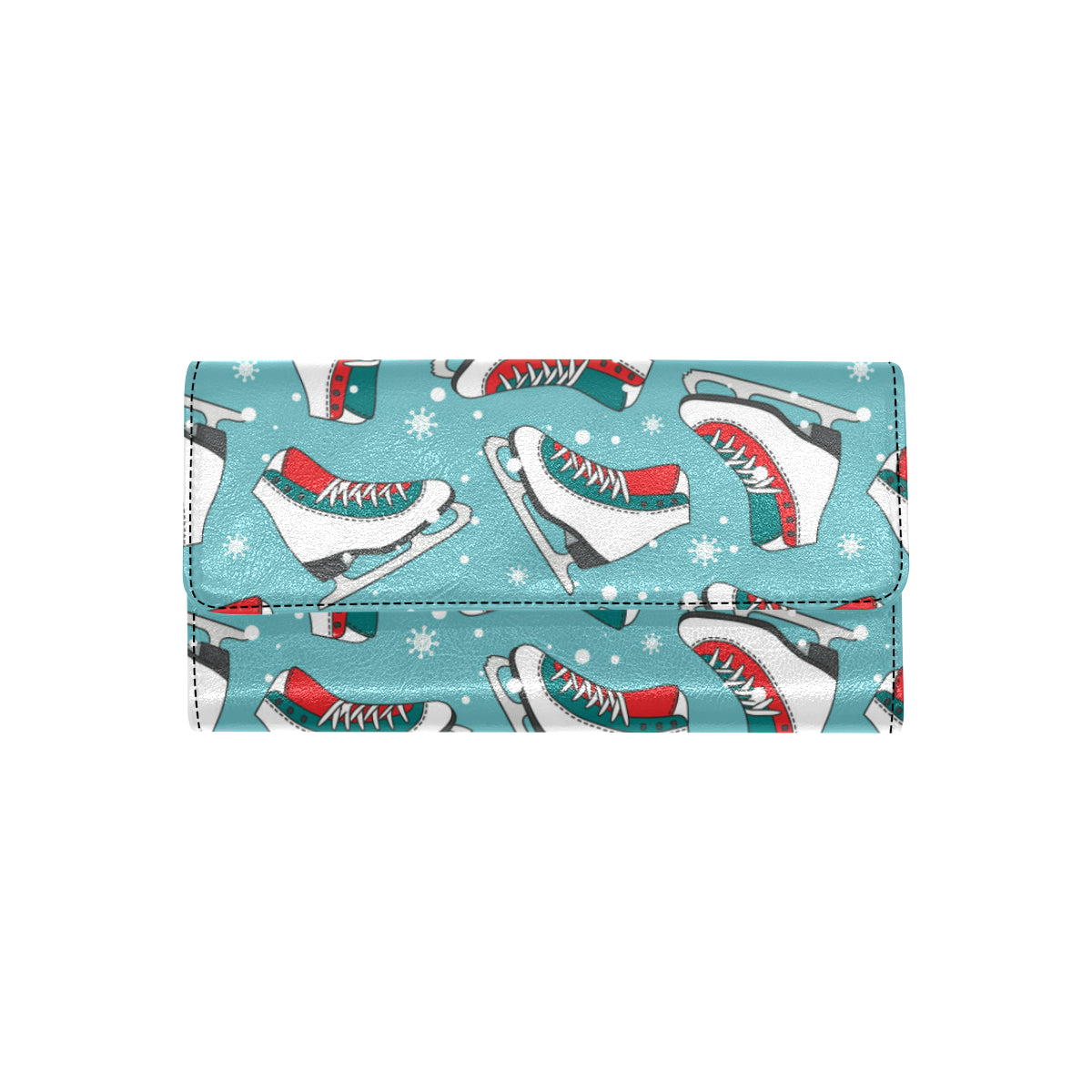 Ice Skate Pattern Print Design 03 Women's Trifold Wallet