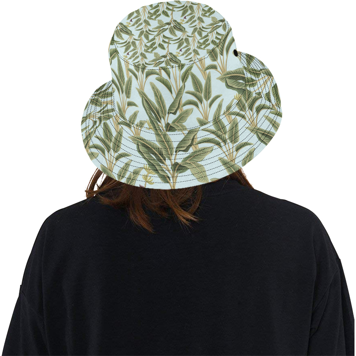 Banana Leaf Pattern Print Design BL03 Unisex Bucket Hat