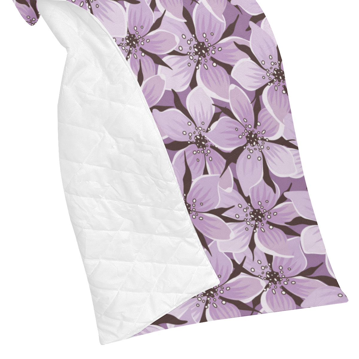 Lilac Pattern Print Design 01 Premium Quilt