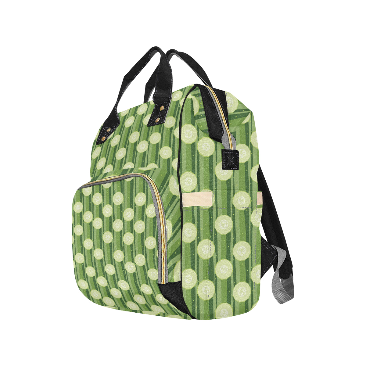 Cucumber Pattern Print Design CC03 Diaper Bag Backpack