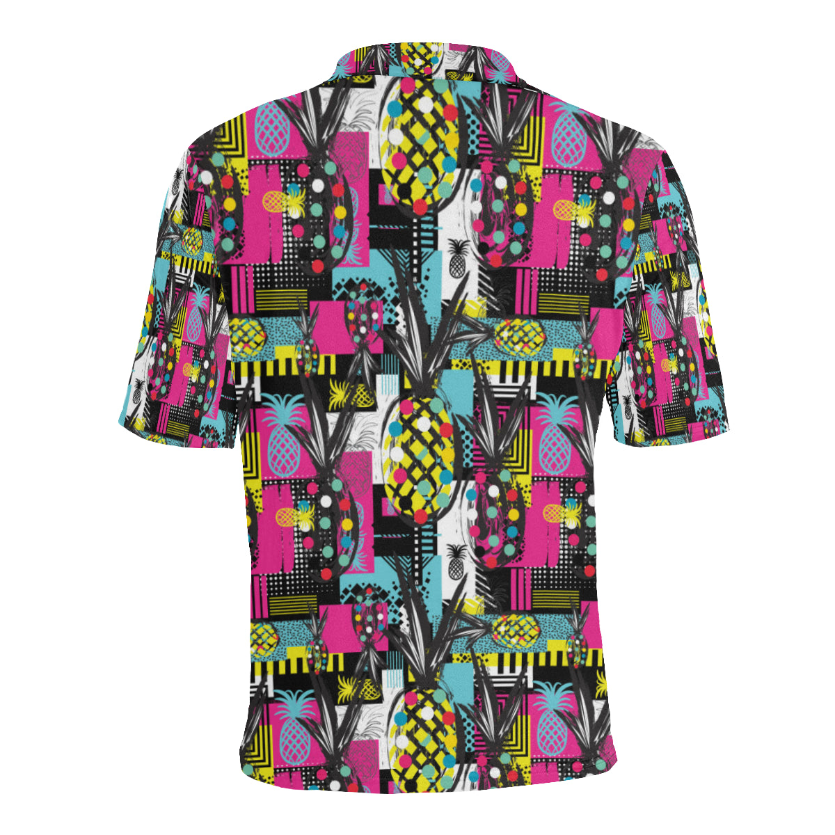 Pop Art Pineapple Pattern Print Design A02 Men Polo Shirt