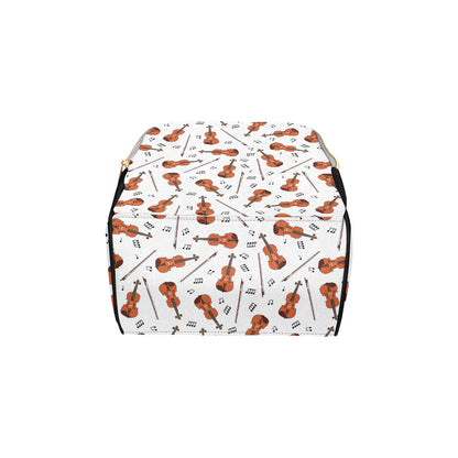 Violin Pattern Print Design 02 Diaper Bag Backpack