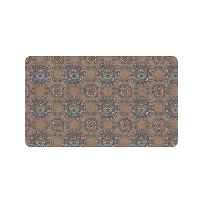 Calendar Aztec Design Print Pattern Rubber Doormat