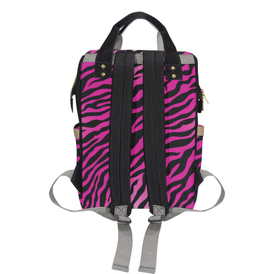 Pink Zebra Diaper Bag Backpack