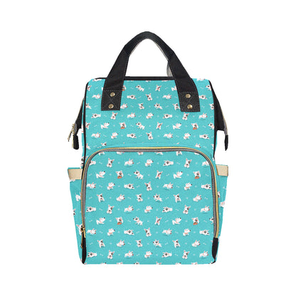 Bull Terriers Pattern Print Design 07 Diaper Bag Backpack