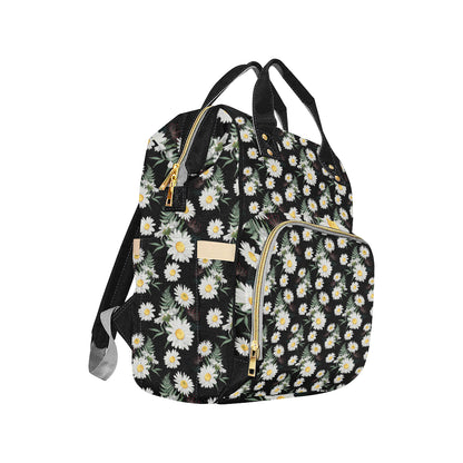 Daisy Pattern Print Design DS07 Diaper Bag Backpack
