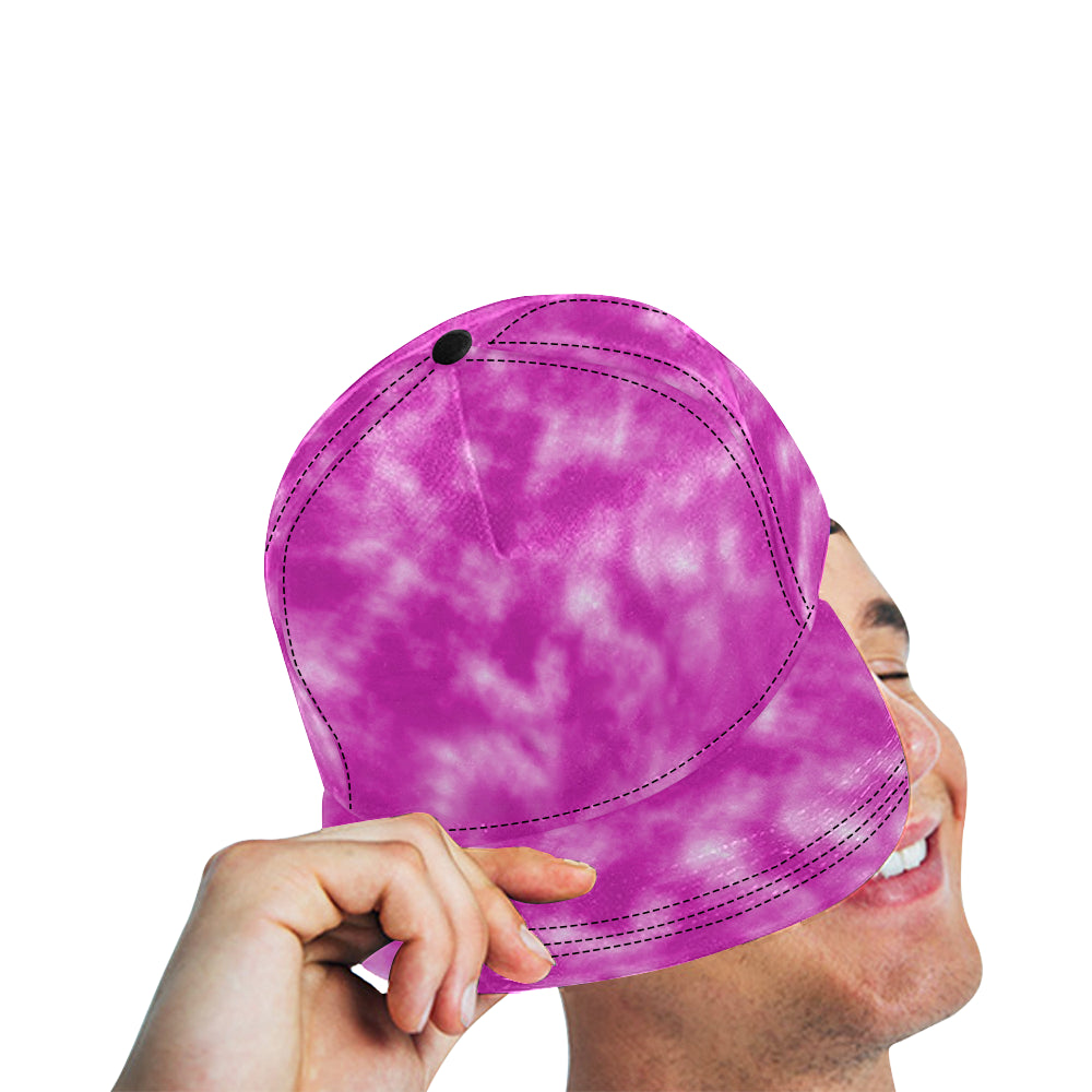 Tie Dye Pink Design Print Snapback Cap