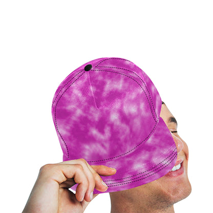 Tie Dye Pink Design Print Snapback Cap