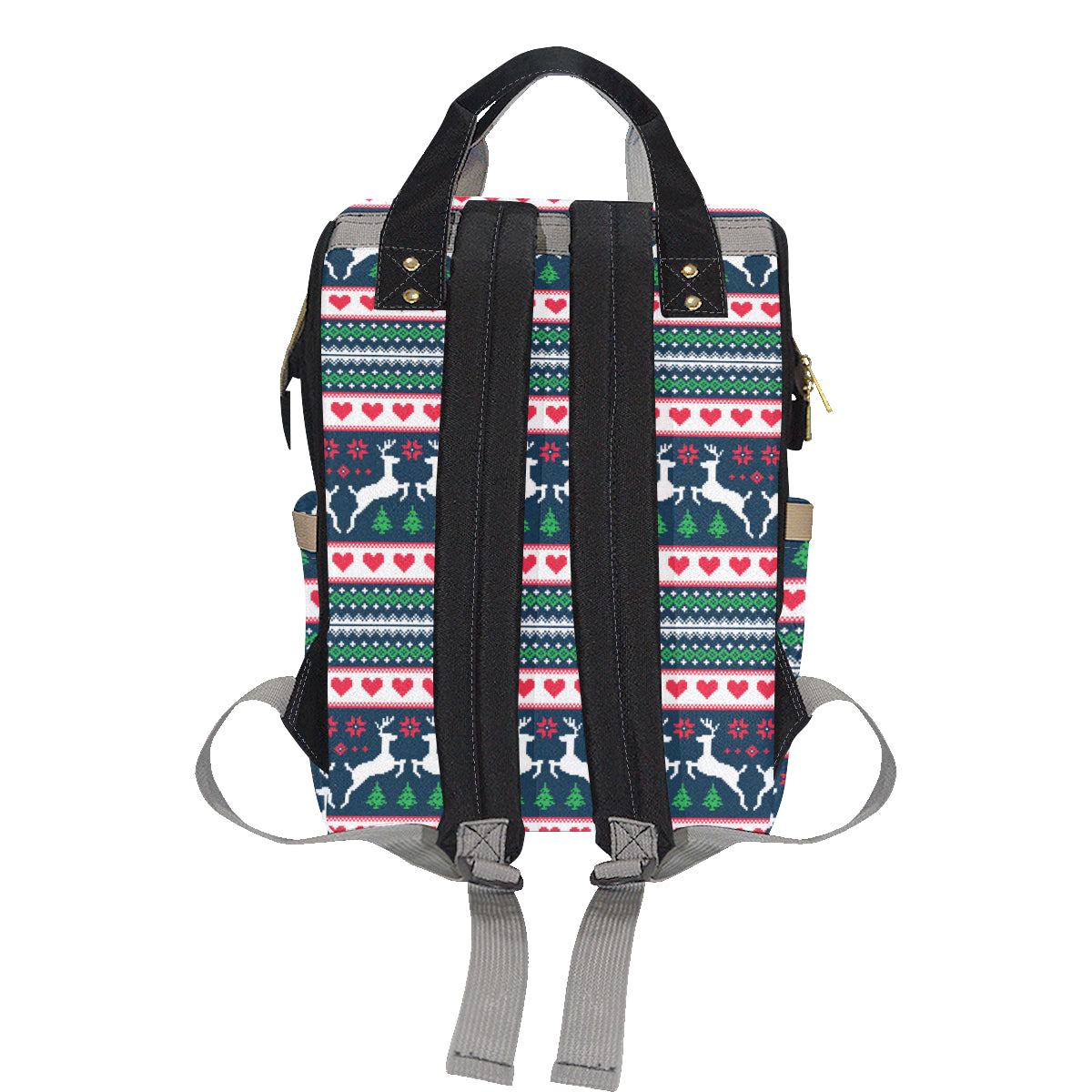 Reindeer Pattern Print Design 03 Diaper Bag Backpack