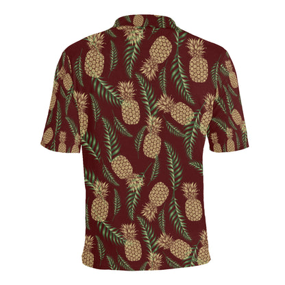 Pineapple Pattern Print Design PP013 Men Polo Shirt