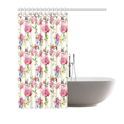 Carnations Pattern Print Design CN02 Shower Curtain