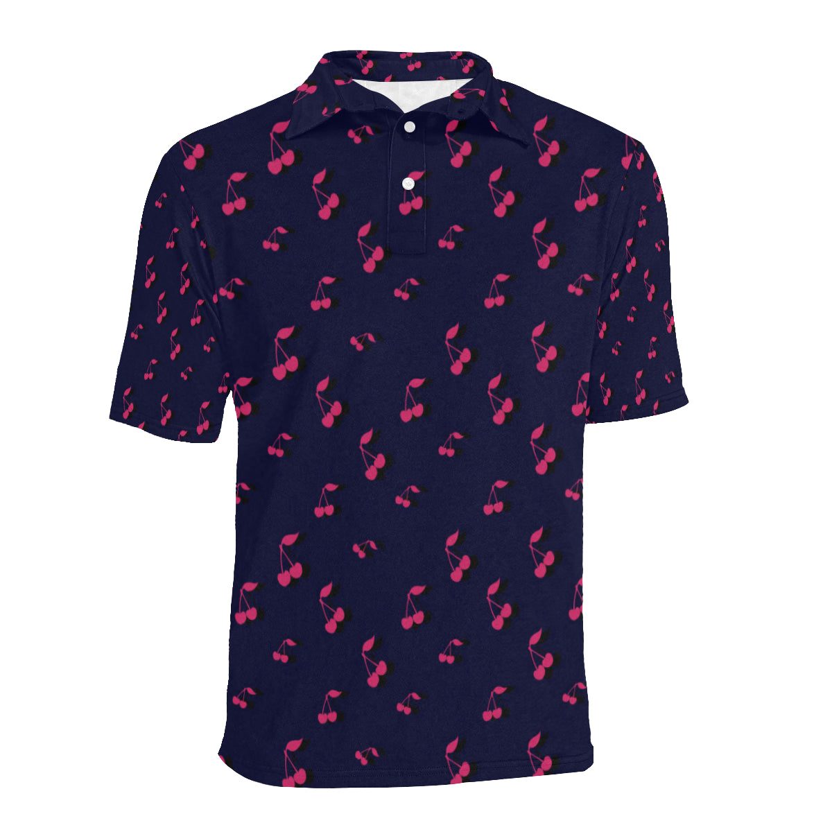 Cherry Pattern Print Design 02 Men Polo Shirt