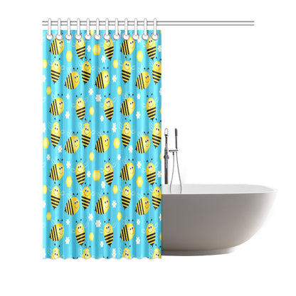 Bee Pattern Print Design BEE06 Shower Curtain