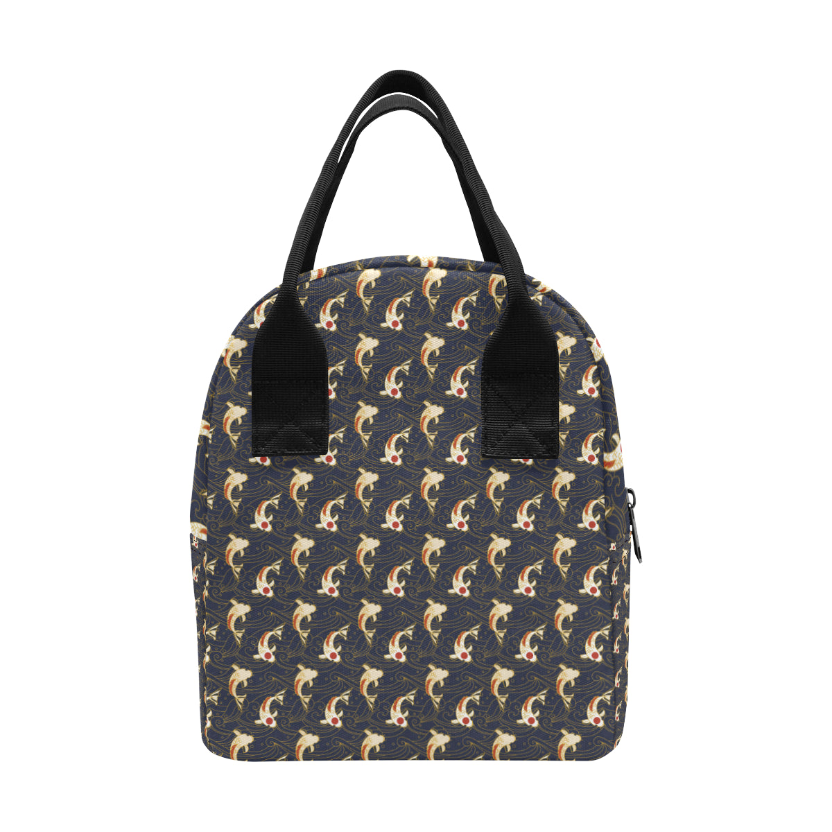 Koi Carp Japanese Design Themed Print Insulated Lunch Bag