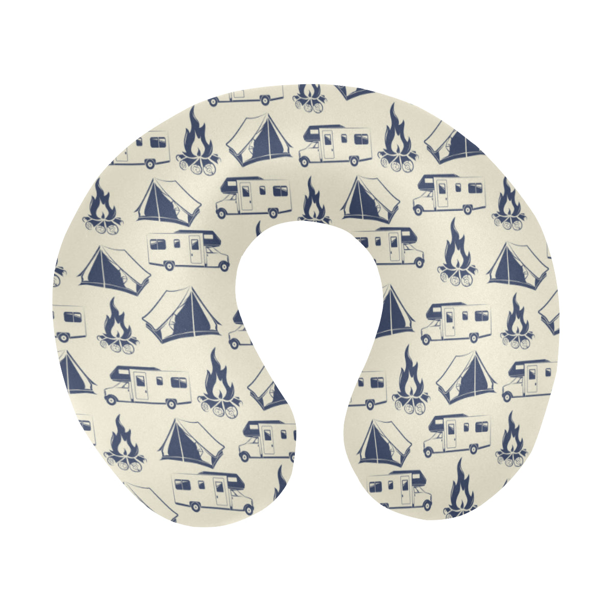 Campfire Pattern Print Design 01 U-Shaped Travel Neck Pillow