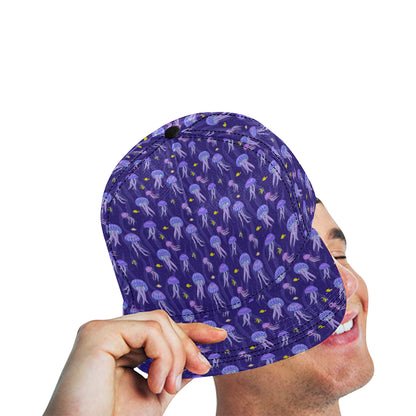 Jellyfish Style Print Snapback Cap