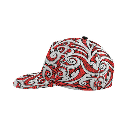 Maori Polynesian Themed Design Print Snapback Cap