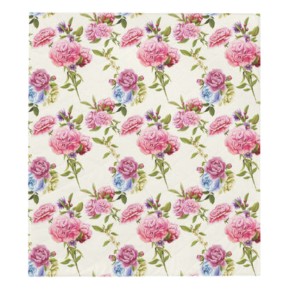 Carnations Pattern Print Design CN02 Premium Quilt