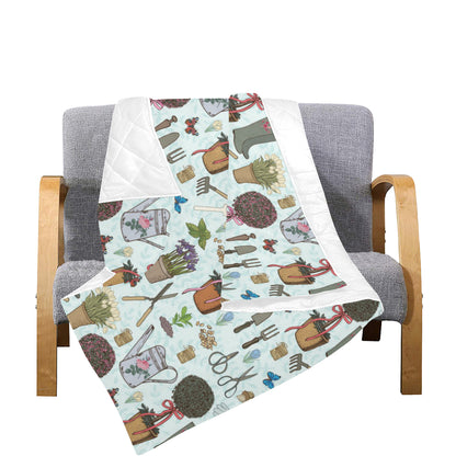 Gardening Pattern Print Design G01 Premium Quilt