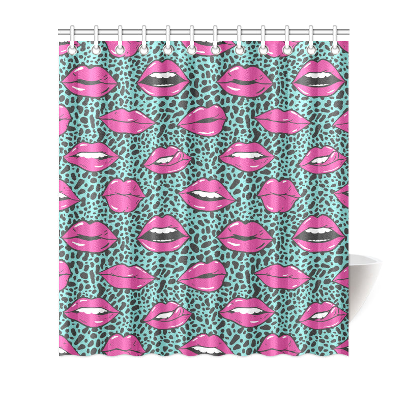 Lip Pattern Print Design 04 Shower Curtain
