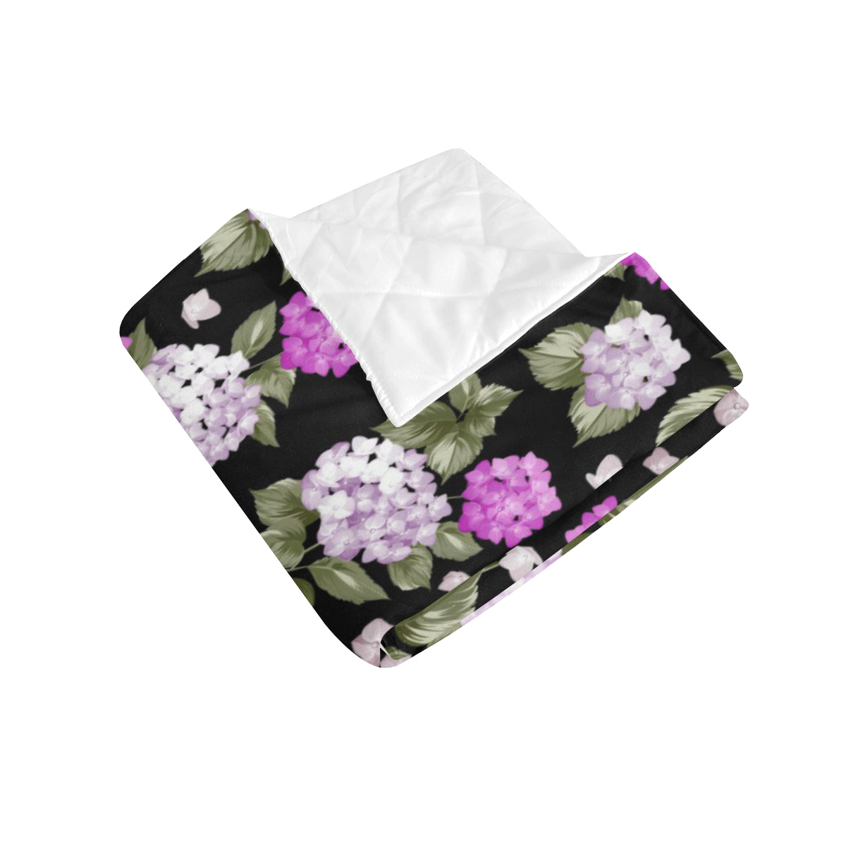 Hydrangea Pattern Print Design HD011 Premium Quilt