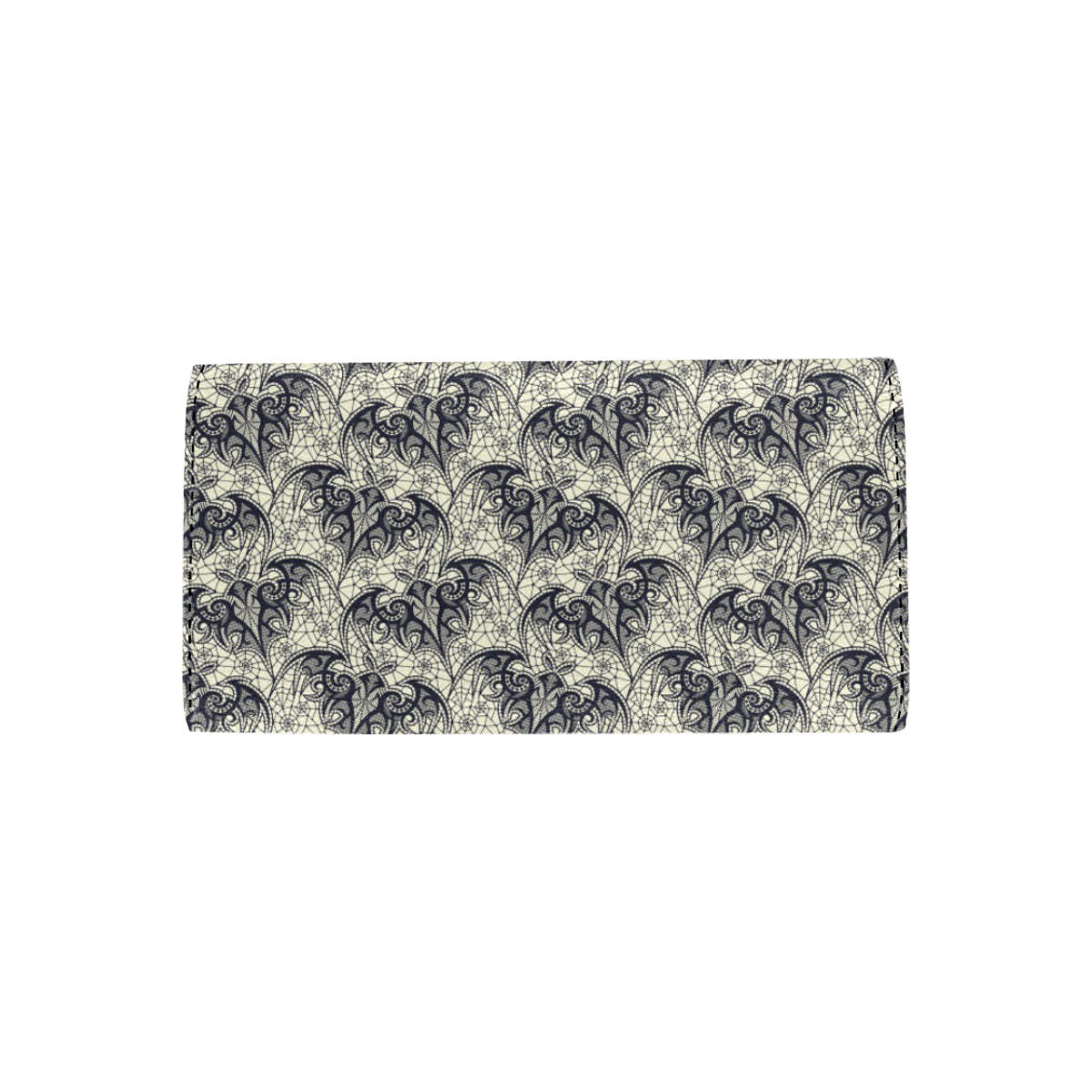 Bat Tribal Pattern Print Design 06 Women's Trifold Wallet