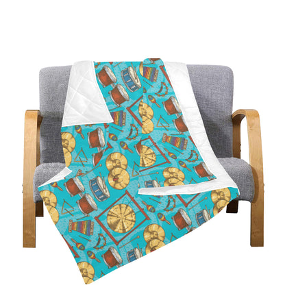 Percussion Pattern Print Design 03 Premium Quilt