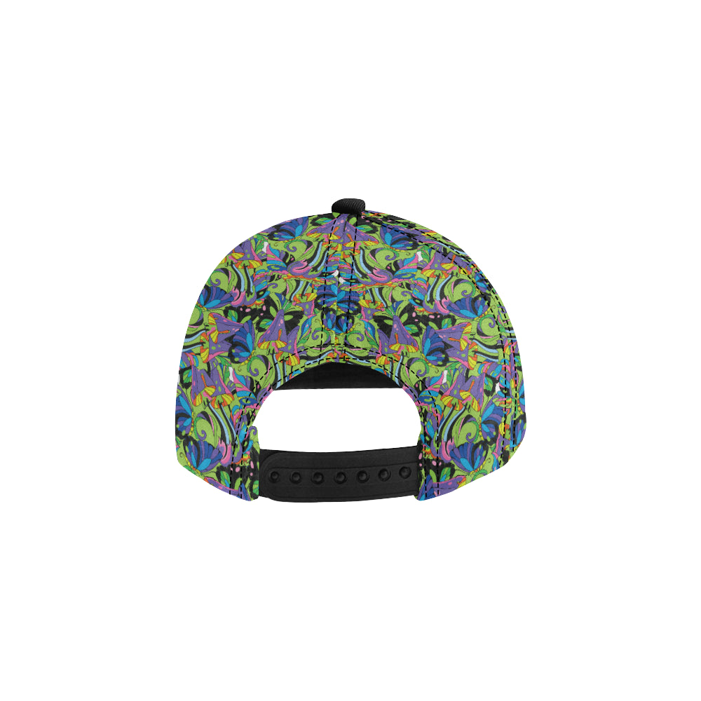 Psychedelic Trippy Mushroom Themed Snapback Cap
