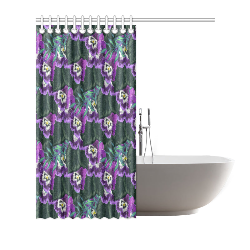 Pansy Pattern Print Design PS07 Shower Curtain