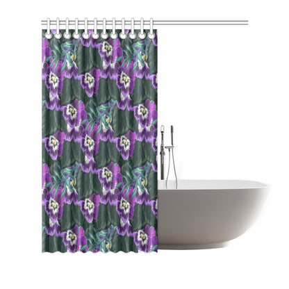 Pansy Pattern Print Design PS07 Shower Curtain