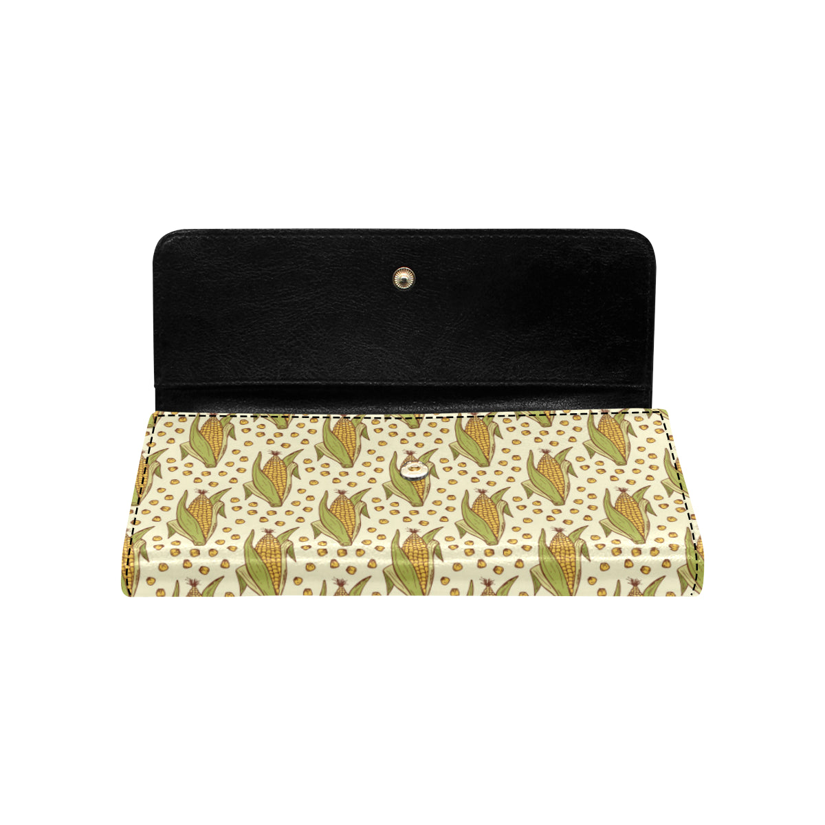 Corn Pattern Print Design 01 Women's Trifold Wallet