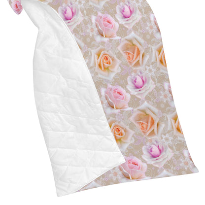 Rose Pattern Print Design RO011 Premium Quilt