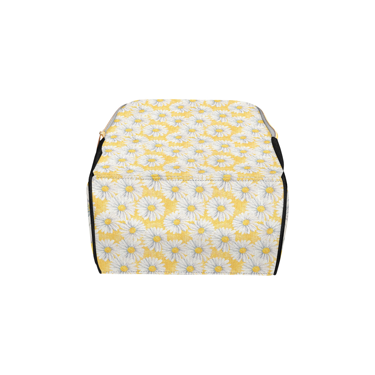 Daisy Yellow Watercolor Print Pattern Diaper Bag Backpack