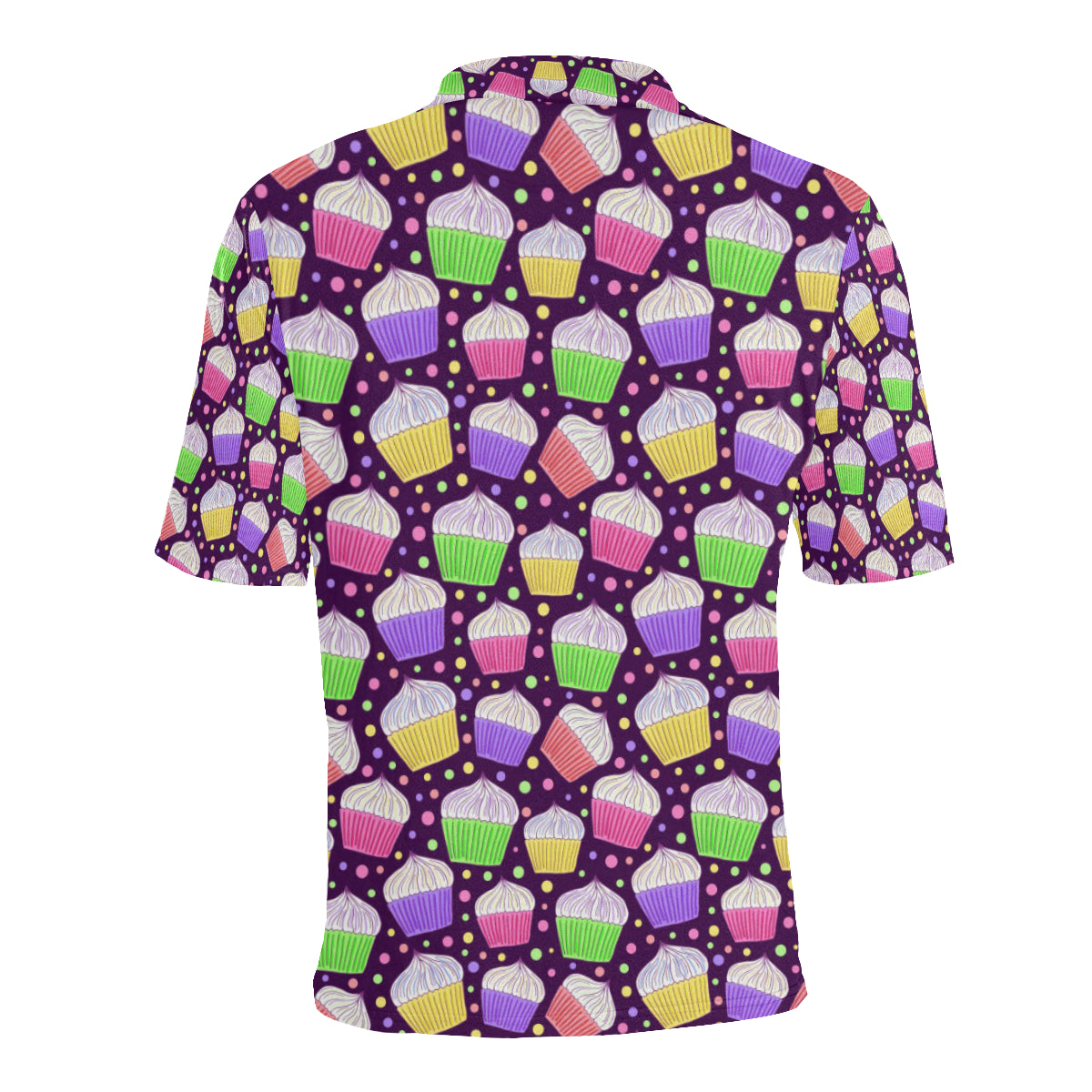 Cupcake Pattern Print Design CP07 Men Polo Shirt