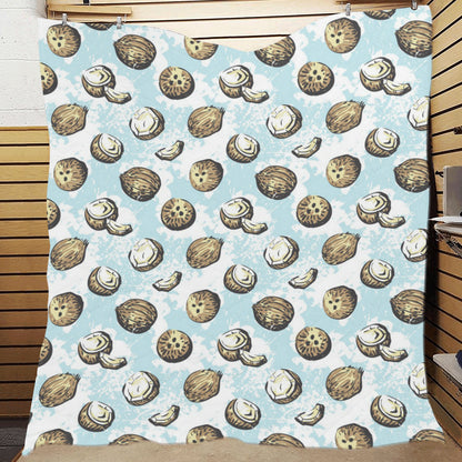 Coconut Pattern Print Design CN01 Premium Quilt