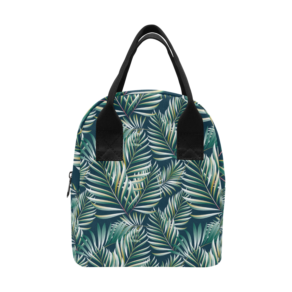 Sun Spot Tropical Palm Leaves hower Curtain Insulated Lunch Bag