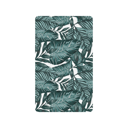 Tropical Palm Leaves Pattern Rubber Doormat