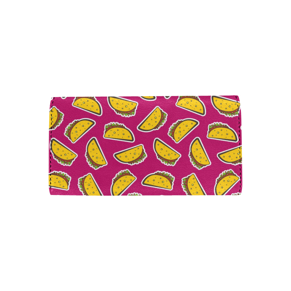 Taco Pattern Print Design TC01 Women's Trifold Wallet