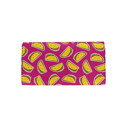 Taco Pattern Print Design TC01 Women's Trifold Wallet