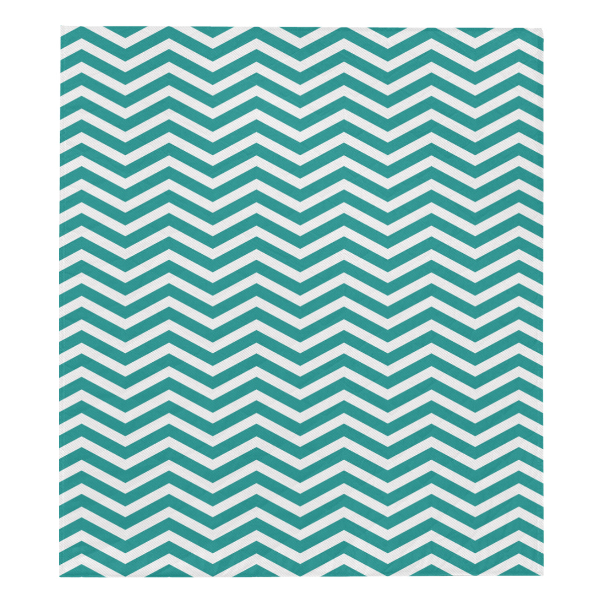 Chevron Teal Pattern Print Design 02 Premium Quilt