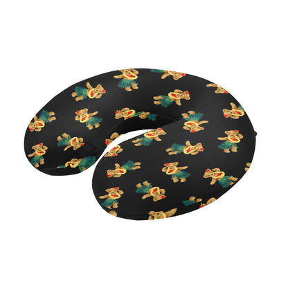 Hula Bear Pattern Print Design 06 U-Shaped Travel Neck Pillow