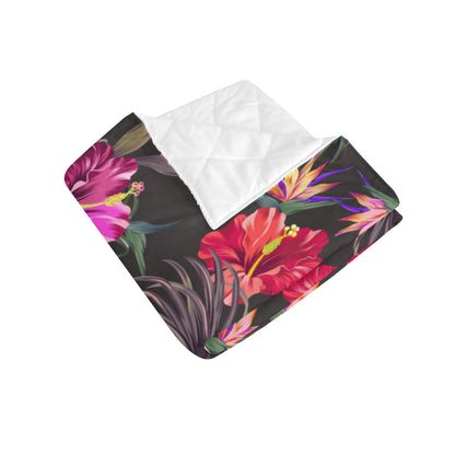 Hibiscus Pattern Print Design HB014 Premium Quilt