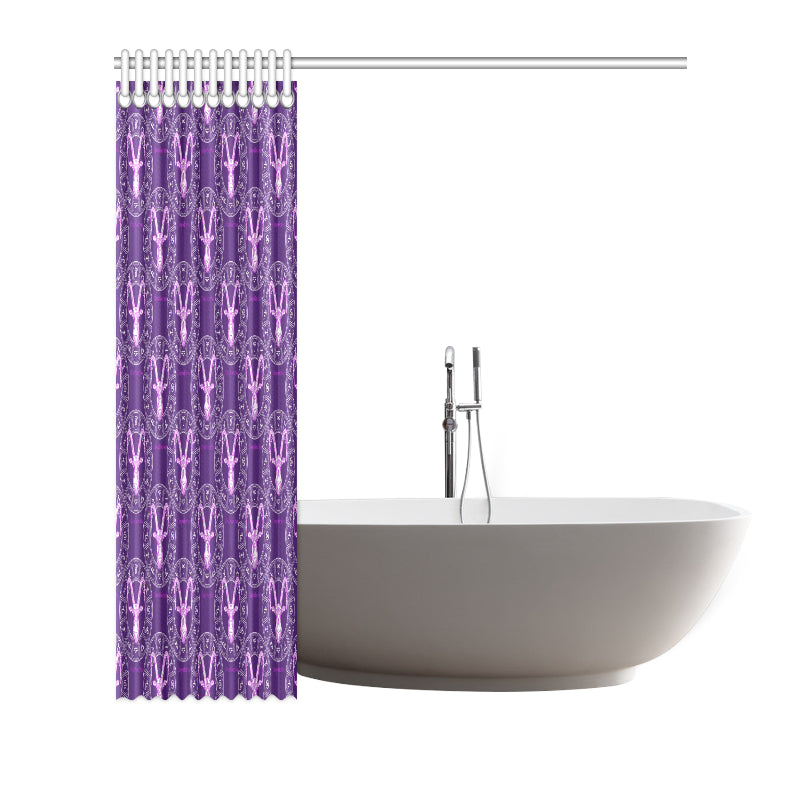 Capricorn Zodiac Pattern Print Design 04 Shower Curtain
