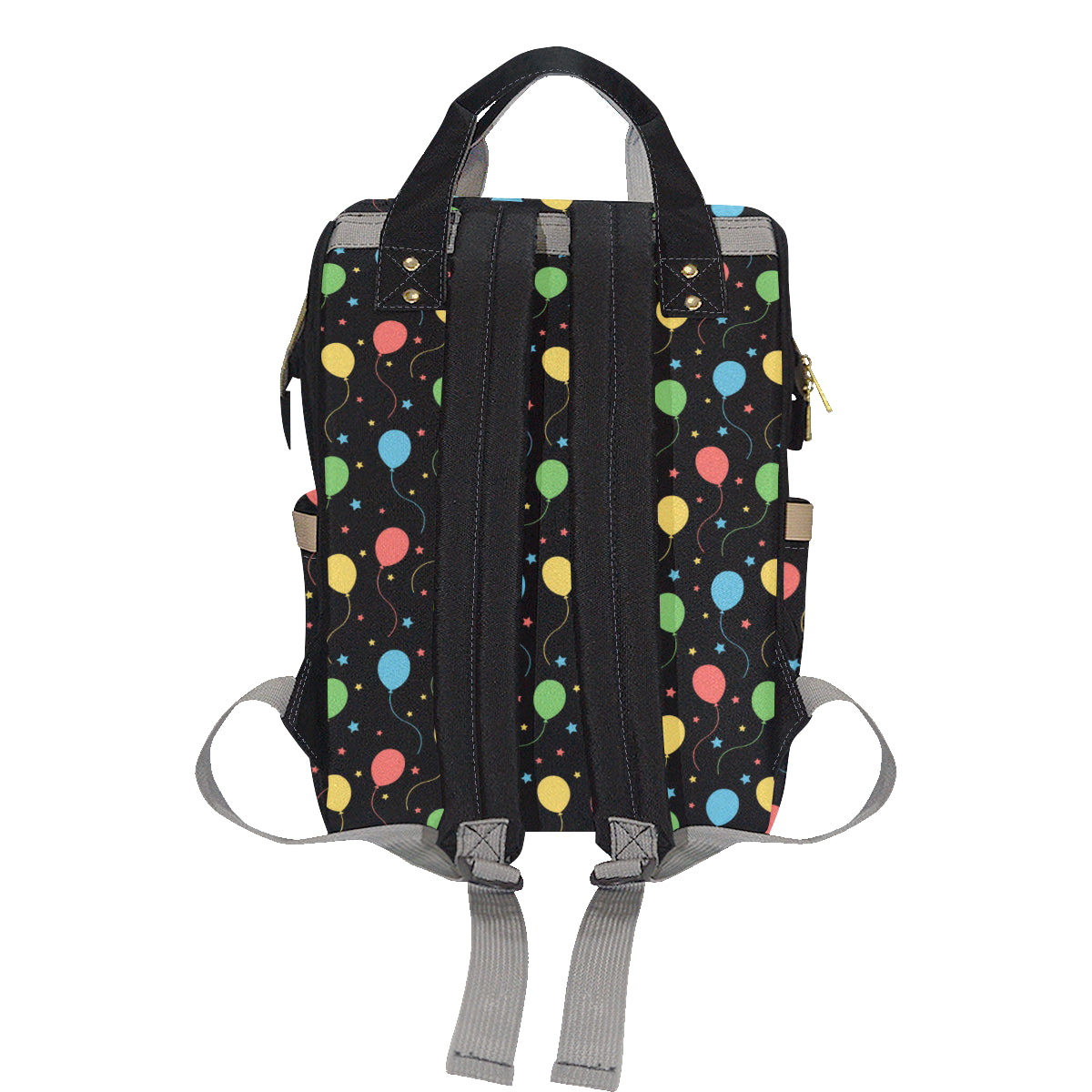 Ballon Colorful Pattern Print Design 04 Diaper Bag Backpack