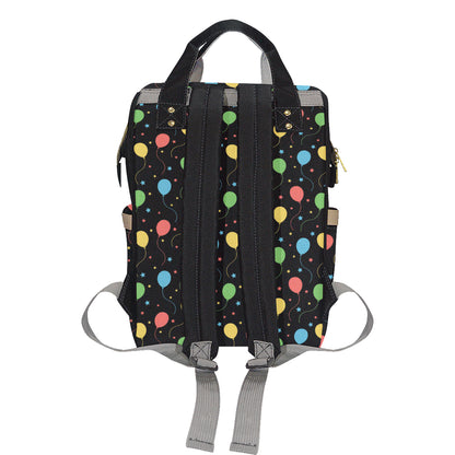 Ballon Colorful Pattern Print Design 04 Diaper Bag Backpack