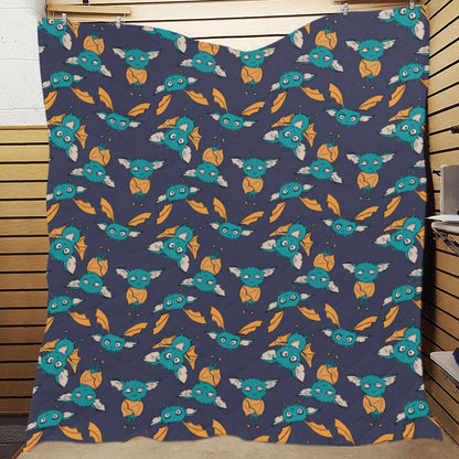 Bat Pattern Print Design 07 Premium Quilt