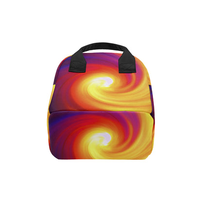 Vortex Twist Swirl Flame Themed Insulated Lunch Bag