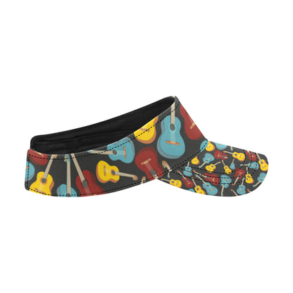 Acoustic Guitar Pattern Print Design 01 Unisex Sun Visor
