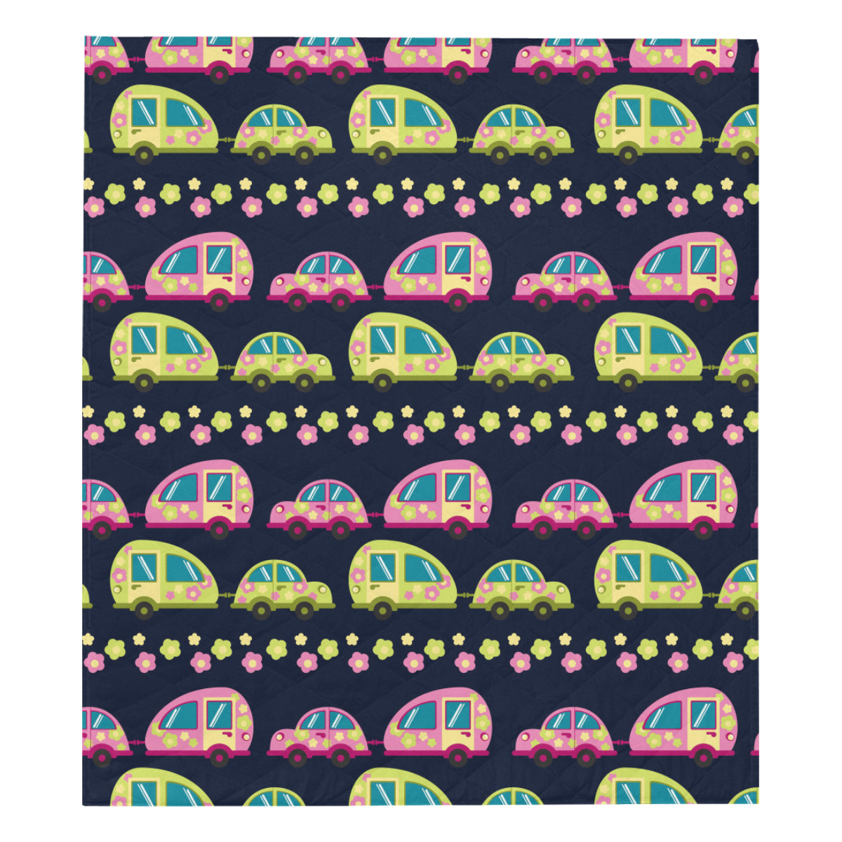 Camper Cute Camping Design No 3 Print Premium Quilt