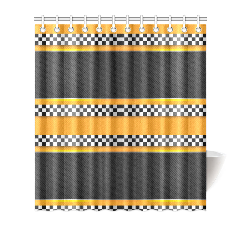 Checkered Pattern Print Design 01 Shower Curtain
